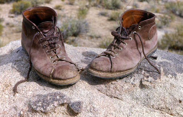 Well worn boots.